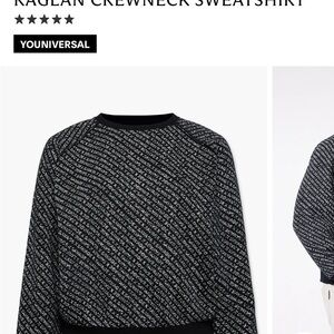 Savage X Fenty Black and White Crewneck Sweater